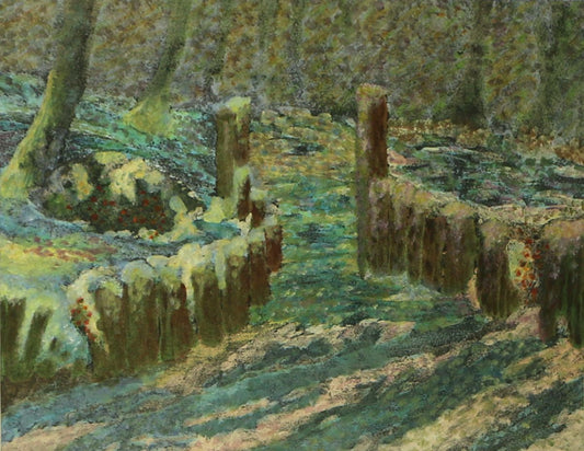 Hunkered Down after the Nor’easter – mixed media