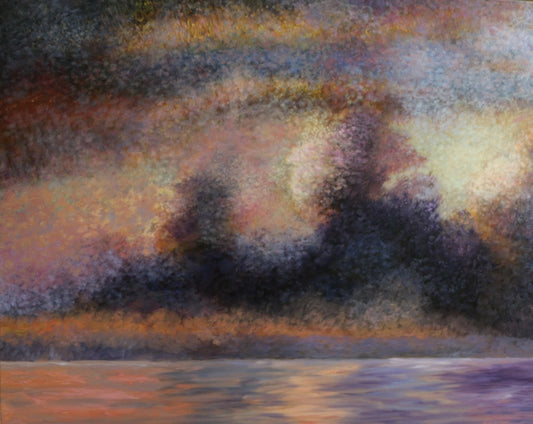 Stormy Sunset Over the Sea